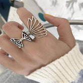 Oxidised Butterfly Wings Rings